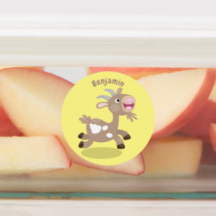 Cute happy billy goat cartoon