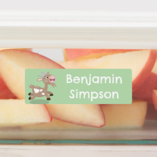 Cute happy billy goat cartoon personalised