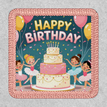 Cute Happy Birthday ballerina theme
