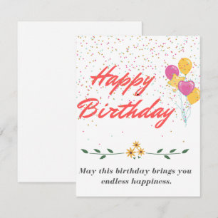 Cute Happy Birthday card