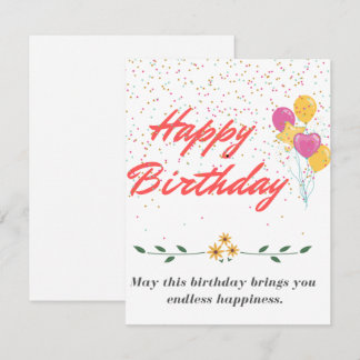Cute Happy Birthday card