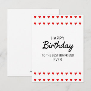 Cute Happy Birthday Card for Boyfriend