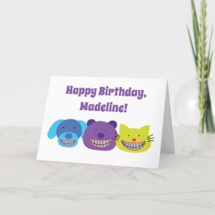 Cute Happy Birthday Card for Braces Wearers