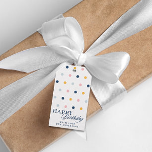 Cute Happy Birthday Colourful Personalised Gift Tags