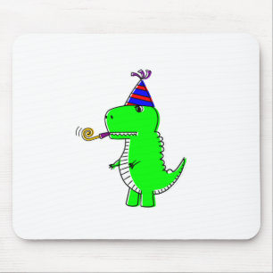 Cute Happy Birthday Dinosaur Mouse Mat