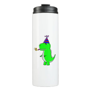 Cute Happy Birthday Dinosaur Thermal Tumbler