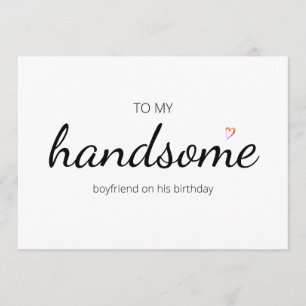 cute happy birthday handsome boyfriend heart love invitation
