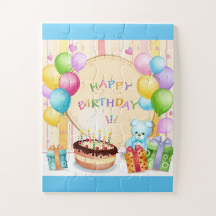 Cute happy birthday jigsaw puzzle