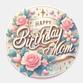 Cute Happy Birthday Mum Sticker