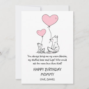 Cute Happy Birthday Mummy Woodland Foxes
