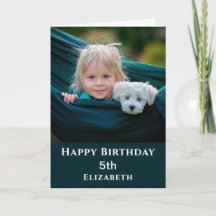 Cute Happy Birthday Photo Personalise Card