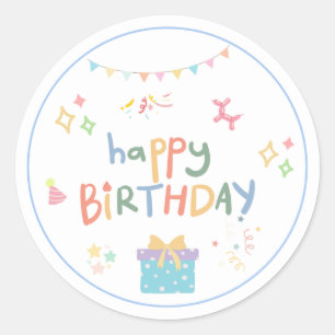 Cute Happy Birthday Sticker