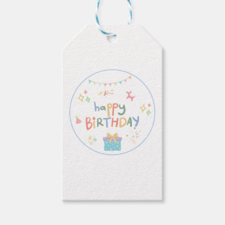 Cute Happy Birthday Sticker Gift Tags