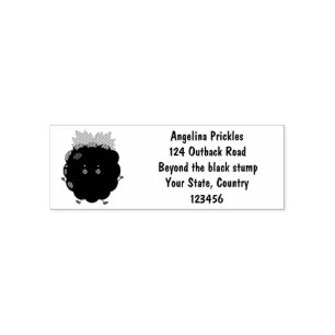 Cute happy blackberry purple cartoon illustration self-inking stamp