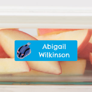 Cute happy blue nudibranch cartoon personalised 