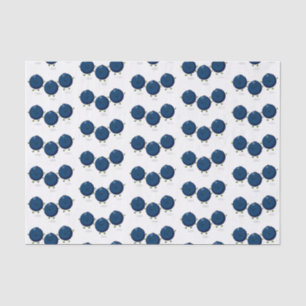 Cute happy blueberries purple cartoon illustration tissue paper