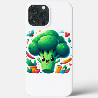 cute happy broccoli iPhone 13 pro max case