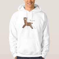 Cute happy brown alpaca cartoon