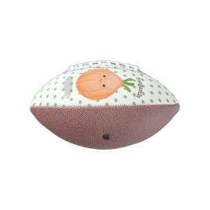 Cute happy brown onion green cartoon illustration american football
