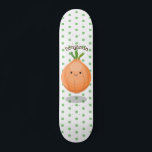 Cute happy brown onion green cartoon illustration skateboard<br><div class="desc">This cute design features our happy jumping brown onion in cartoon illustration style,  and  brings some summer vegetable fun to you.</div>