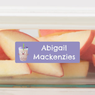 Cute happy bubble tea boba cartoon personalised