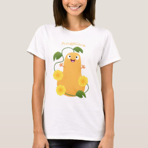 Cute happy butternut pumpkin gourd cartoon T-Shirt