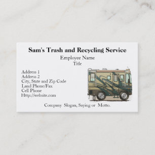 Cute Happy Camper Big RV Coach Motorhome Business Card
