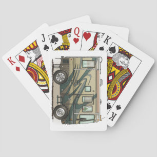 Cute Happy Camper Big RV Coach Motorhome Playing Cards