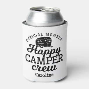 Cute Happy Camper Crew Member Camping Can Cooler