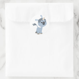 Cute Happy Cartoon Baby Unicorn Sticker