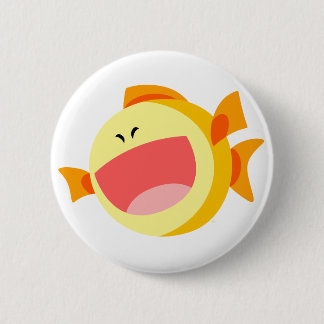 Cute Happy Cartoon Fish Button Badge