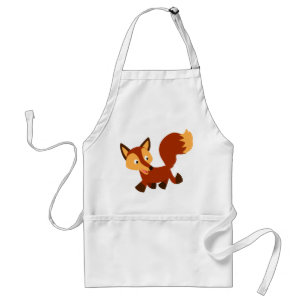 Cute Happy Cartoon Fox Apron