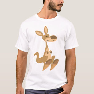 Cute Happy Cartoon Kangaroo  Children  T-Shirt