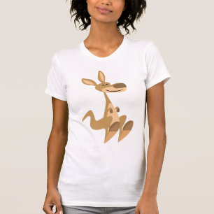 Cute Happy Cartoon Kangaroo  Women T-Shirt
