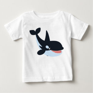 Cute Happy Cartoon Killer Whale Baby T-Shirt