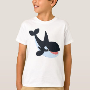 Cute Happy Cartoon Killer Whale Children T-Shirt