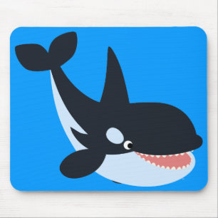 Cute Happy Cartoon Killer Whale Mousepad