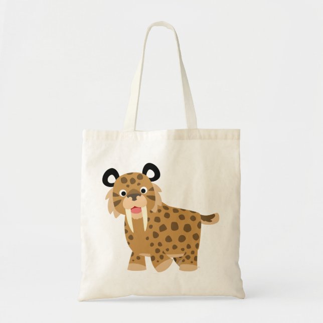 Cute Happy Cartoon Smilodon Bag (Front)