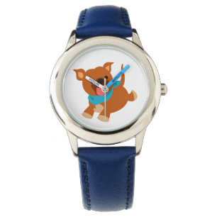 Cute Happy Cartoon Staffie Watch