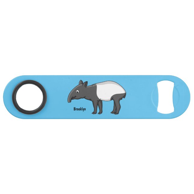 Cute happy cartoon tapir illustration (Front (Horizontal))