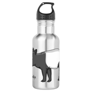 Cute happy cartoon tapir illustration 532 ml water bottle