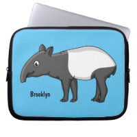 Cute happy cartoon tapir illustration