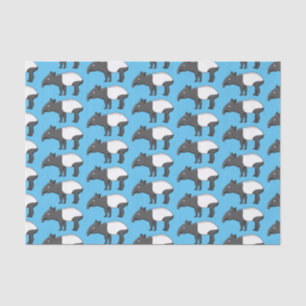 Cute happy cartoon tapir illustration tissue paper