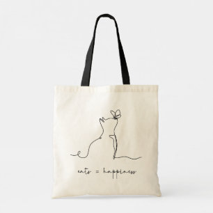 Cute happy cat tote bag   Cat graphic tote   kitty