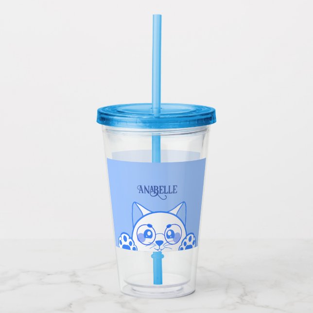 Cute Happy  Cat With Round Glasses (Front)