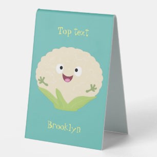 Cute happy cauliflower vegetable cartoon