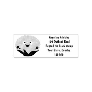 Cute happy cauliflower vegetable cartoon self-inking stamp