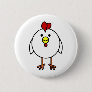 Cute Happy Chicken 6 Cm Round Badge