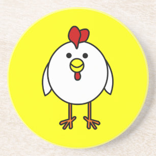 Cute Happy Chicken Coaster