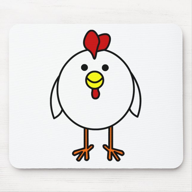 Cute Happy Chicken Mouse Mat (Front)